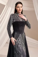 Rosselle Hijab Evening Dress - Beaded Corset Detail 2026