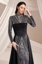 Rosselle Hijab Evening Dress - Beaded Corset Detail 2026