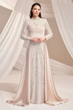 Rosselle Hijab Evening Dress - Beaded Corset Detail 2026
