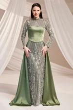 Rosselle Hijab Evening Dress - Beaded Corset Detail 2026