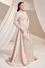 Rosselle Hijab Evening Dress - Beaded Corset Detail 2026