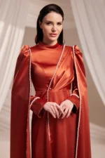 Seraphelle Hijab Evening Dress - Pearl Trim Cape 2026