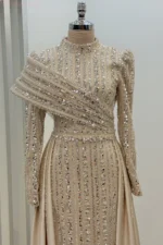 Solvette Hijab Evening Dress - Beaded Shoulder Detail 2026