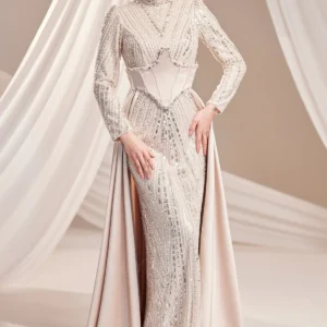 Tesselle Modest Evening Gown - Detachable Corset Waist 2026