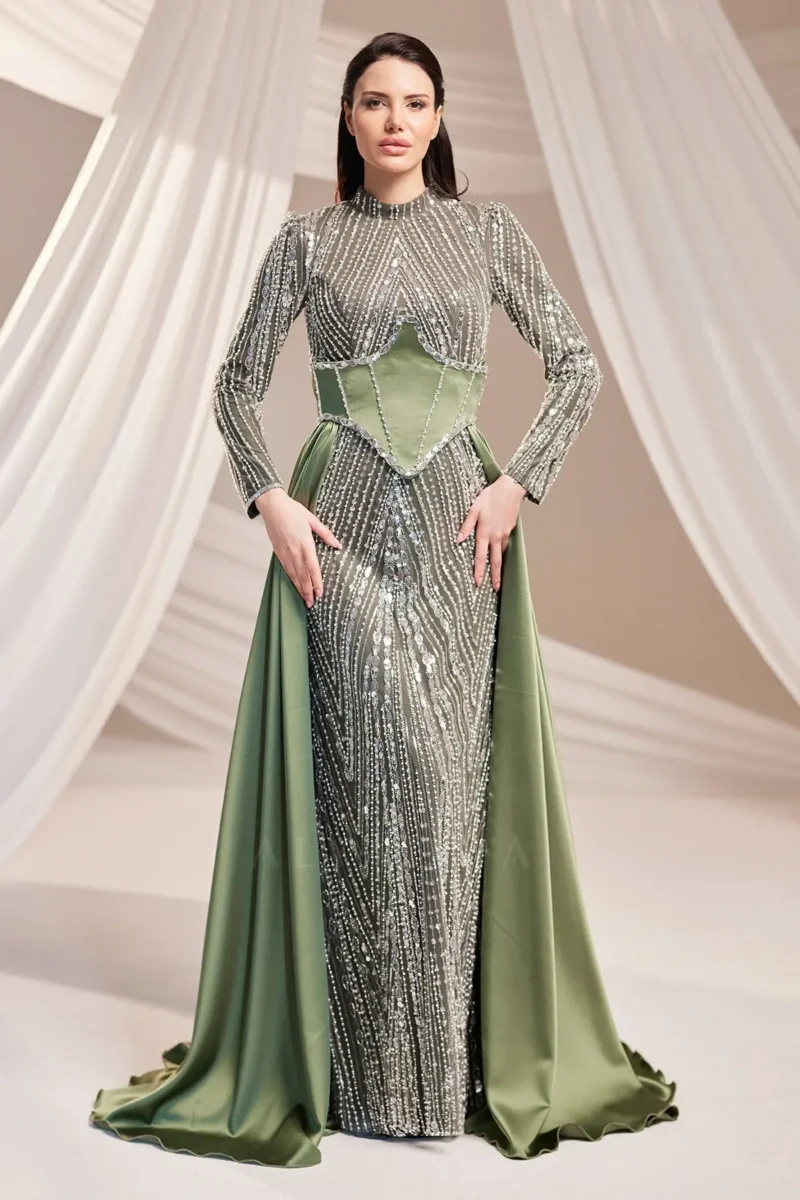 Tesselle Modest Evening Gown - Detachable Corset Waist 2026