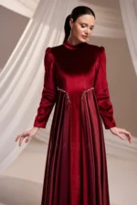 Velvorne Modest Formal Dress - Velvet Draped Waist 2026