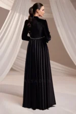 Velvorne Modest Formal Dress - Velvet Draped Waist 2026