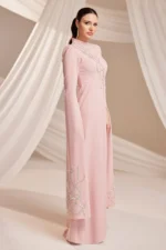 Zolveine Modest Evening Gown - Stone-embellished Slit Sleeves 2026