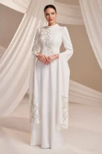 Zolveine Modest Evening Gown - Stone-embellished Slit Sleeves 2026