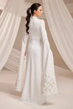 Zolveine Modest Evening Gown - Stone-embellished Slit Sleeves 2026
