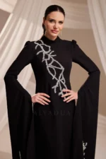 Zolveine Modest Evening Gown - Stone-embellished Slit Sleeves 2026