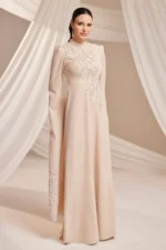 Zolveine Modest Evening Gown - Stone-embellished Slit Sleeves 2026