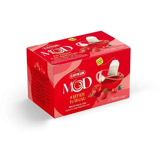 Mod Red Passion 40g - Çaykur Çaykur Mod Kırmızı Tutkusu red fruit herbal tea box 20 tea bags 40g