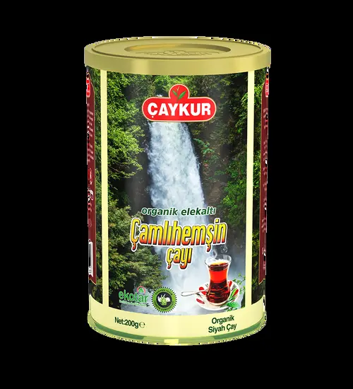 Organic Elekalti Camlihemsin Tea 200g - Çaykur Çaykur Organic Elekalti Çamlıhemşin Turkish black tea in 200g tin can