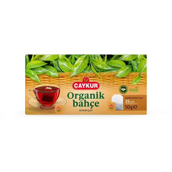 Organic Garden Tea Filter Bags - Çaykur Çaykur Organik Bahçe Turkish black tea 25 filter bags 50g box