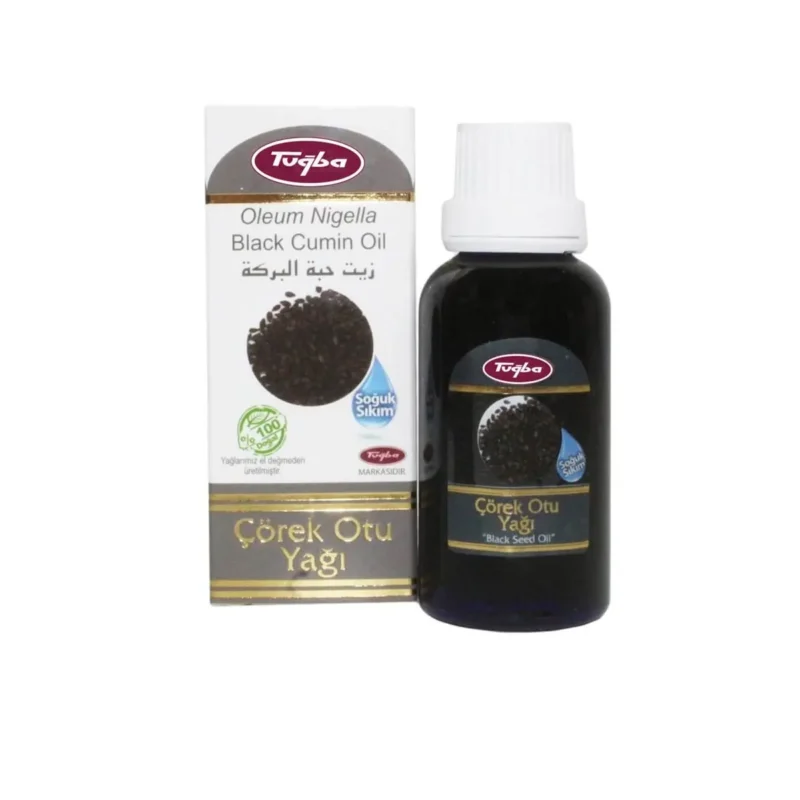Black Seed Oil 30 ml - Tuğba Kuruyemiş Tuğba Çörek Otu Yağı black seed oil 30ml dark glass bottle with box