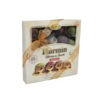 Tuğba Hurmin date and fig tahini-filled sweets gift box 430g with gold ribbon, sugar-free