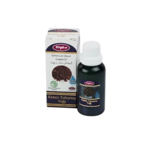 Tuğba Keten Tohumu Yağı flaxseed linseed oil 30ml dark bottle with box