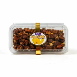 Tuğba Kuruyemiş Altın Çilek dried golden berry yer kirazı in clear plastic tray with gold ribbon