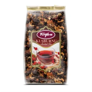 Tuğba Kuşburnu rosehip herbal tea loose leaf blend in clear resealable bag 171g