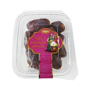 Tuğba Kuruyemiş jumbo Medjool dates 250g in clear plastic tray with decorative label