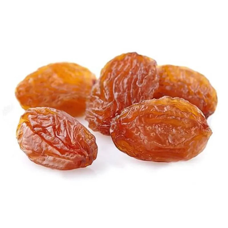 Tuğba Kuruyemiş Sultaniye raisins 500g – golden brown dried sultana grapes on white background