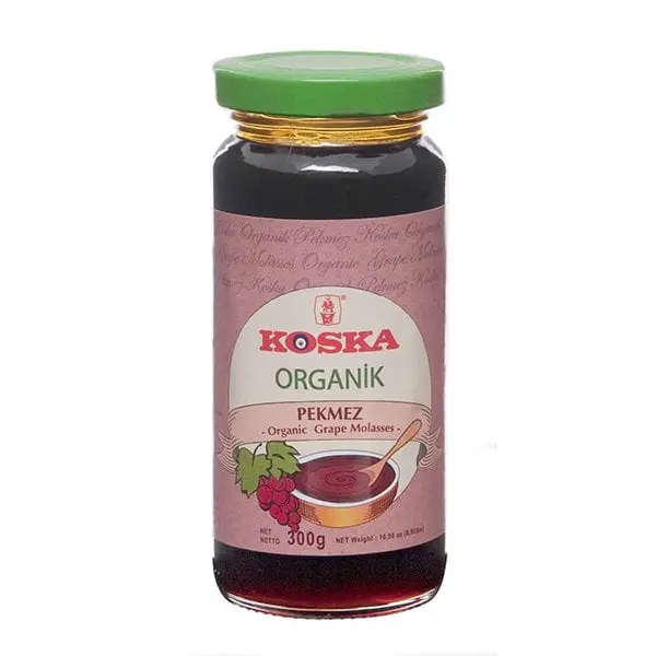 Koska Organik Pekmez organic grape molasses 300g jar with green lid