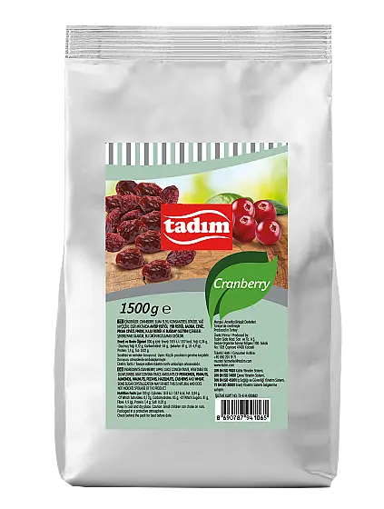 Tadım Cranberry 1500 g bag of dried cranberries