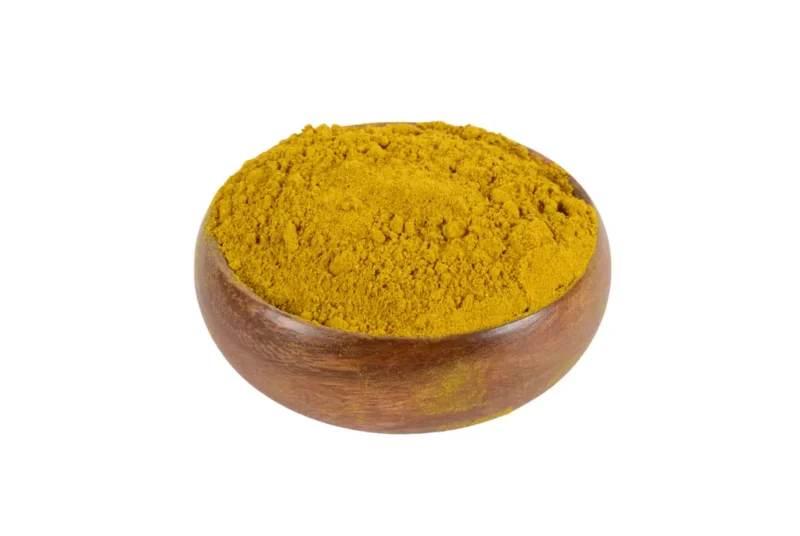 Curry Powder - Malatya Pazarı Curry powder in a wooden bowl - Malatya Pazarı brand