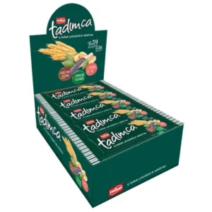 Tadım Grain Bar 20-pack box with individually wrapped bars in a green display carton