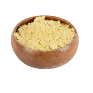 Ground ginger powder in a small wooden bowl – Malatya Pazarı