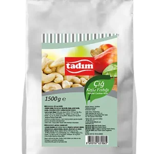Tadım raw cashew nuts in a 1500 g silver bag