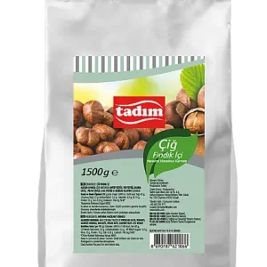 Tadım raw hazelnut kernels in a 1500 g silver bag
