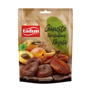 Tadım sun-dried apricots in a 140 g resealable pouch