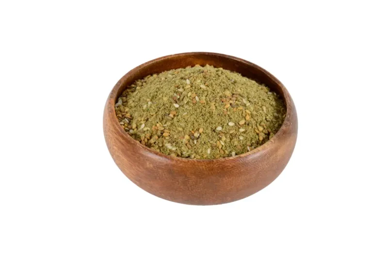 Wild thyme spice mix with sesame seeds in a wooden bowl – Malatya Pazarı